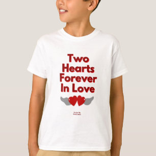 Två örhängen i Kärlek Boys White T Shirt