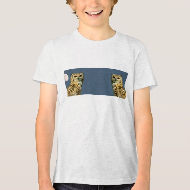 Två örn uggla T-Shirt (Framsida)