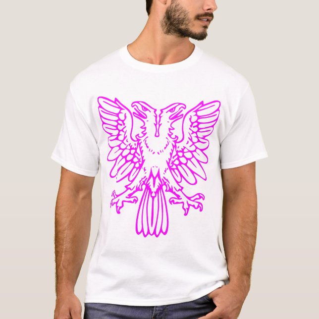 Två öronmärkta öron - Magenta T-shirt (Framsida)