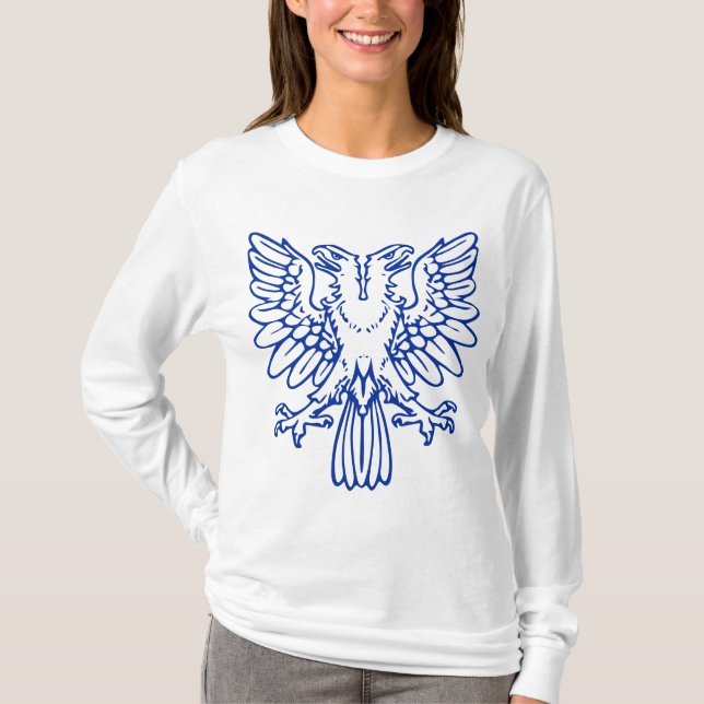 Två öronmärkta öron - marinblå tee shirt (Framsida)
