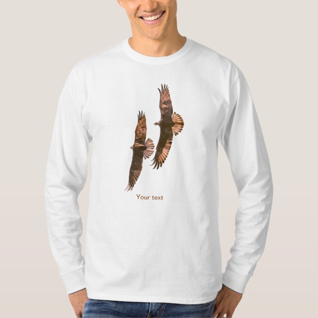 Två Ospreys under flygning T Shirt (Framsida)