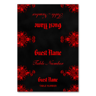 Två på en plats-kort och märkre bordsnummer