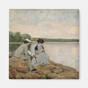 Två på stranden, Arvid Liljelund Magnet