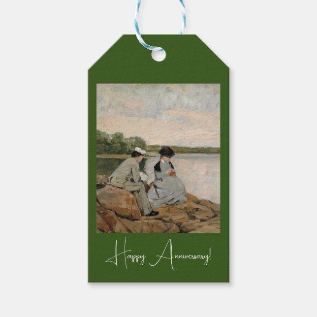 Två på stranden, Arvid Liljelund Presentetikett (Framsidan)