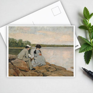 Två på stranden, Arvid Liljelund Vykort