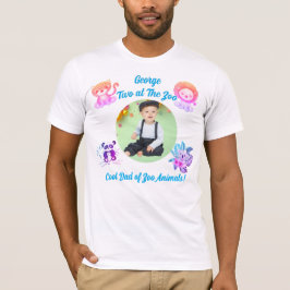 Två på Zoo Safari Djur i djungeln Födelsedag Pappa T Shirt