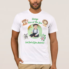 Två på Zoo Safari Djur i djungeln Födelsedag Pappa T Shirt