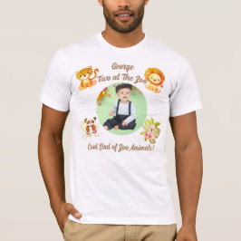 Två på Zoo Safari Djur i djungeln Födelsedag Pappa T Shirt