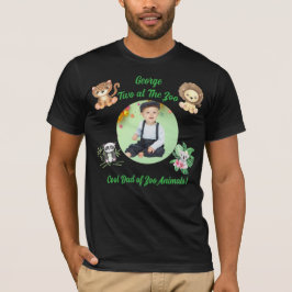 Två på Zoo Safari Djur i djungeln Födelsedag Pappa T Shirt
