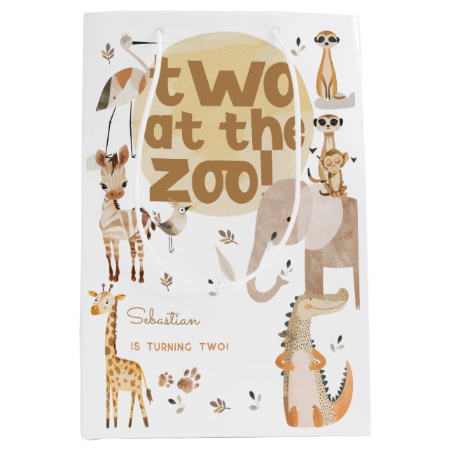 Två på zoo safari-djuren - andra födelsedag (Framsidan)