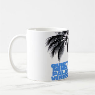 Två palmer Väggkonst Tropisk Minimalistisk Kaffemugg