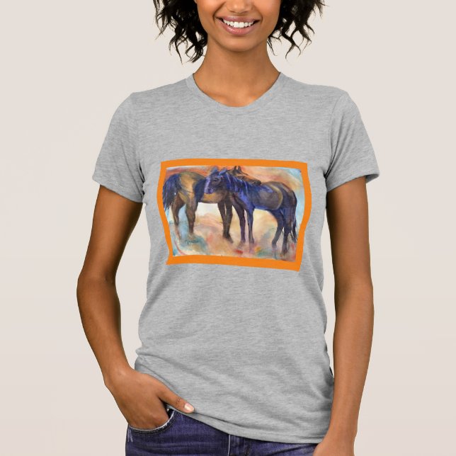 Två pals i Valle Crucis, Horse Kärlek T Shirt (Framsida)