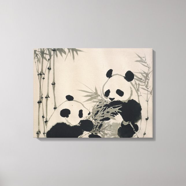 Två Pandas Canvas (Framsida)