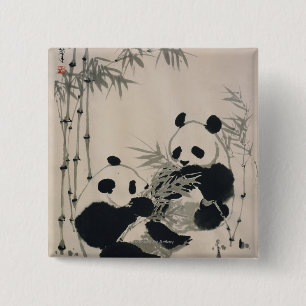 Två Pandas Knapp