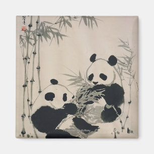Två Pandas Magnet