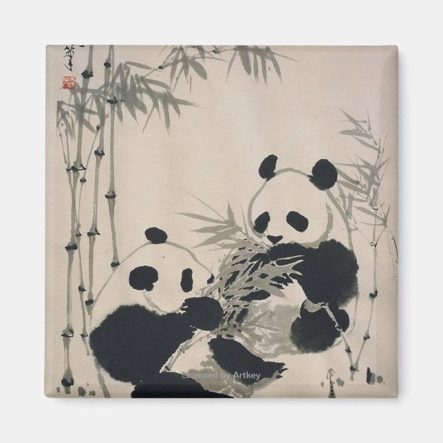 Två Pandas Magnet (Framsidan)