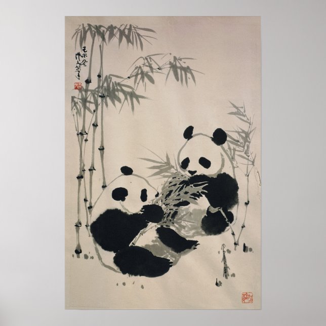 Två Pandas Poster (Framsidan)