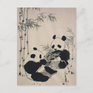 Två Pandas Vykort