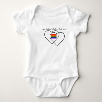 två pappor är bättre än en gay pridebebis t-shirt