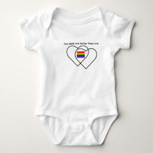 två pappor är bättre än en gay pridebebis tee