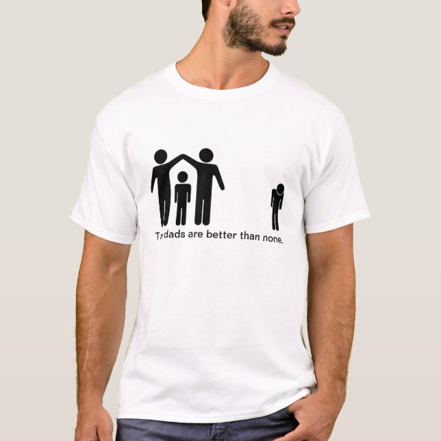 Två pappor är bättre än inga t shirt (Framsida)