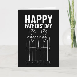 Två Pappor Lycklig Gay Fars dag Kort
