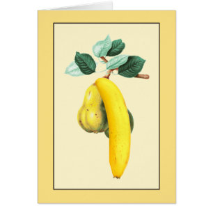Två päron och en Banana Hälsningskort