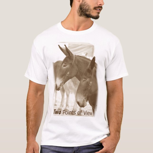 Två pekar av beskådar t-shirt (Framsida)