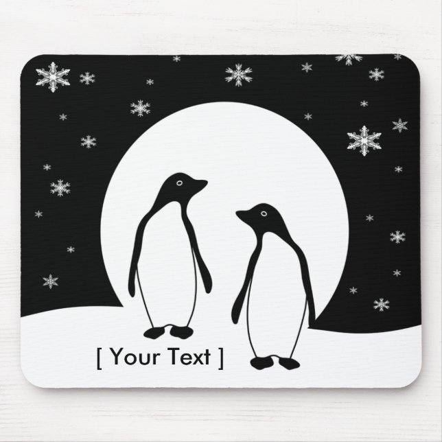 Två Penguins Mousepad Musmatta (Framsidan)
