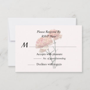 Två persikor och Rosa Carnation OSA Kort