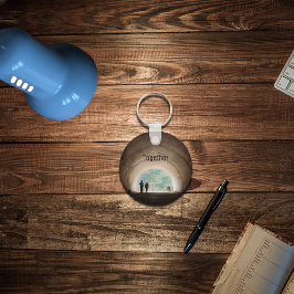 Två personer i nyckelkedjan i tunneln nyckelring