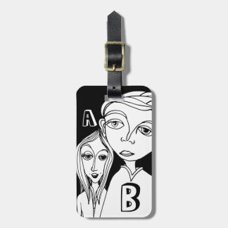 Två personliga brev och roliga doodle-figurer bagagebricka