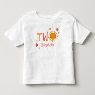 Två Personliger Andra födelsedagen Solskin T Shirt
