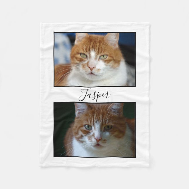 Två Pet Photo Fleece Blanket (Framsidan)