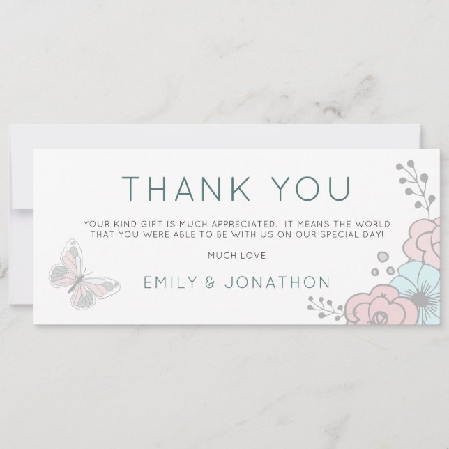 Två Photos Artsy Blommigts Butterfly Tack (Framsida)