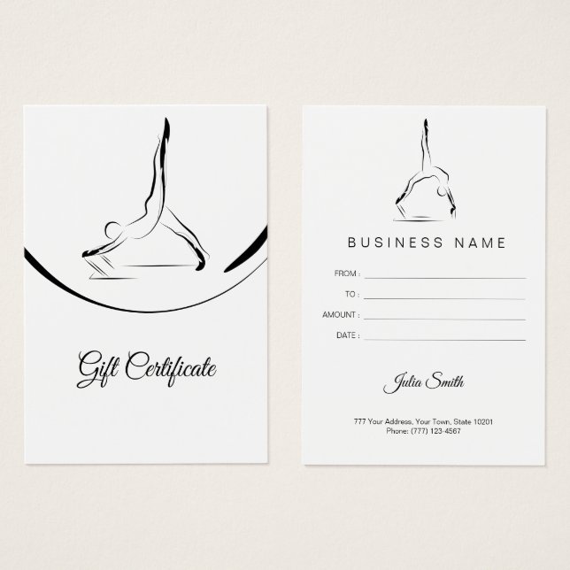 Två pilater äger på reformatorn visitkort (Framsida & baksida)