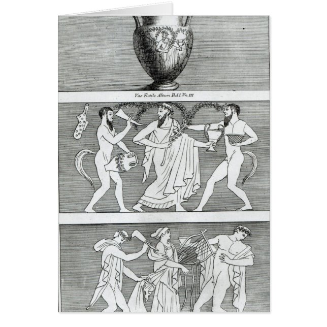 Två platser från en Etruscan vas Hälsningskort (Framsidan)