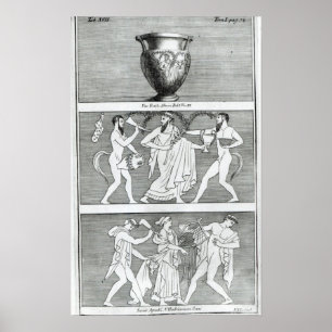 Två platser från en Etruscan vas Poster