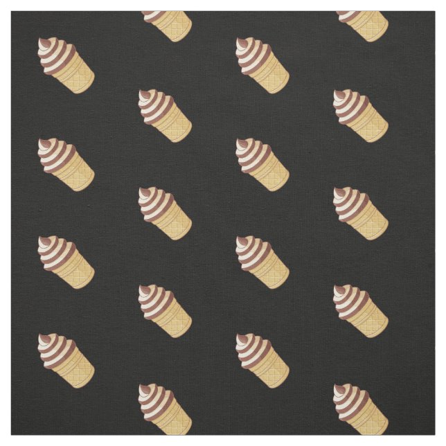 Två plattor Ice Cream Kopp Mönster Tyg (Provkarta)