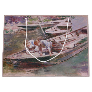Två pojkar i en båt (av Theodore Robinson)