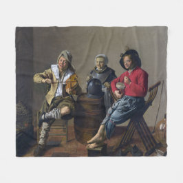 Två pojkar och en tjej Skapar musik (musiker) Fleecefilt