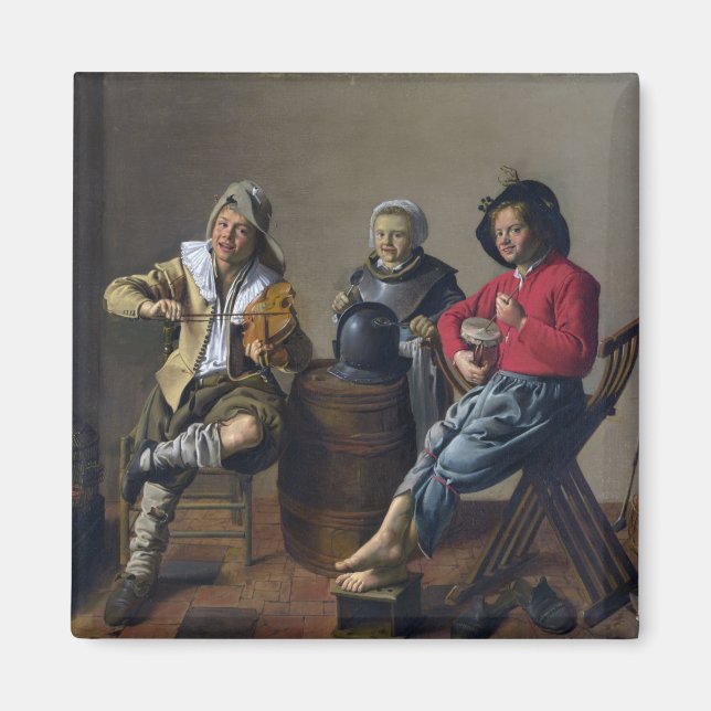 Två pojkar och en tjej Skapar musik (musiker) Magnet (Framsidan)