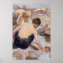 Två pojkar på stranden, Pekka Halonen