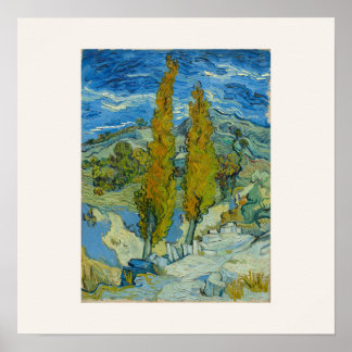 Två popplar av Van Gogh - Fyrkantig affisch