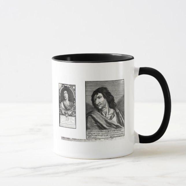 Två porträtt av Savinien Cyrano de Bergerac Mugg (Höger)