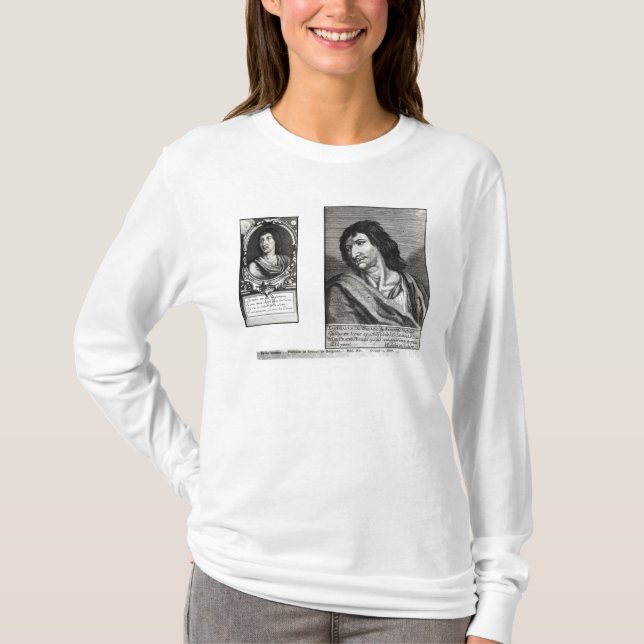 Två porträtt av Savinien Cyrano de Bergerac Tee (Framsida)
