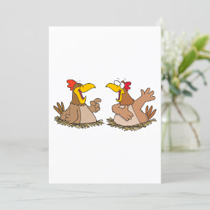 Två pratande Chickens Inbjudningar