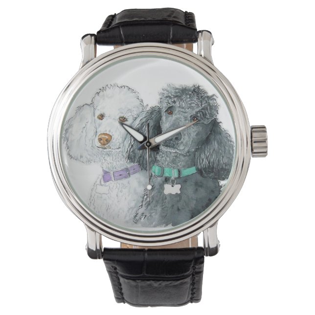 Två Pudel Armbandsur (Framsida)