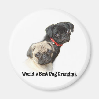 Två Pugs Magnet