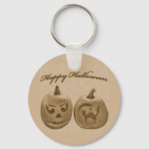 Två Pumpa Glad Halloween Nyckelring